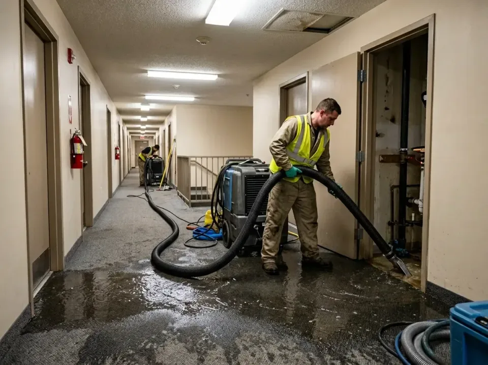 multi-unit-apartment-hallway-f-005 — frequently asked questions, Emergency Burst Pipe Water Extraction & Removal in Reiffton…